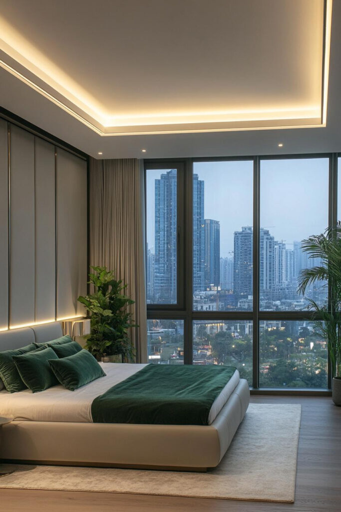 urban bedroom with comfort