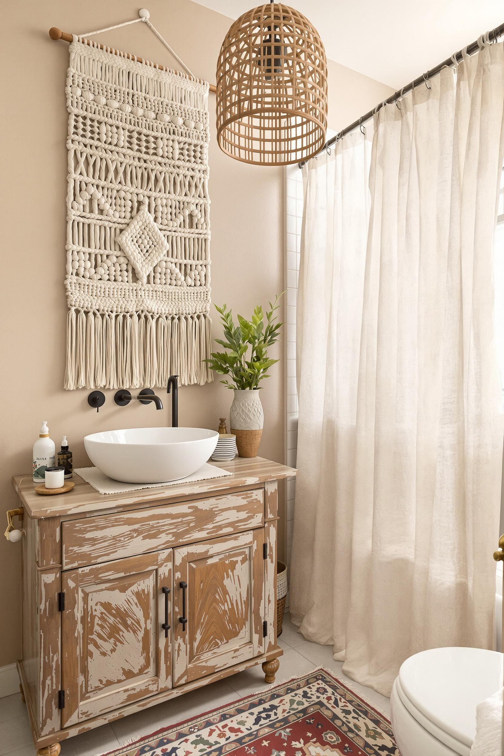 Boho Rustic Bathroom Serenity