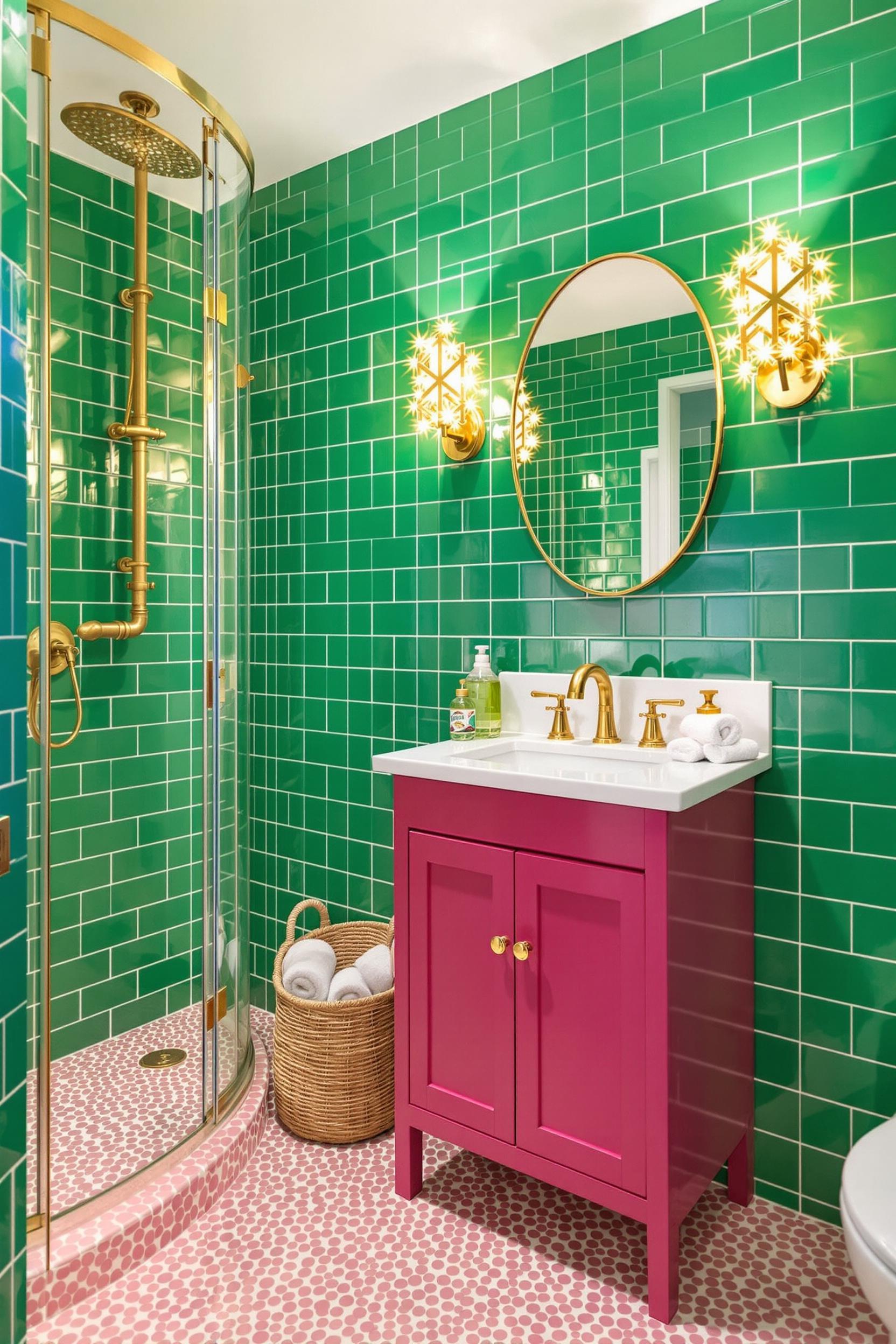 Bold Green Pink Elegance