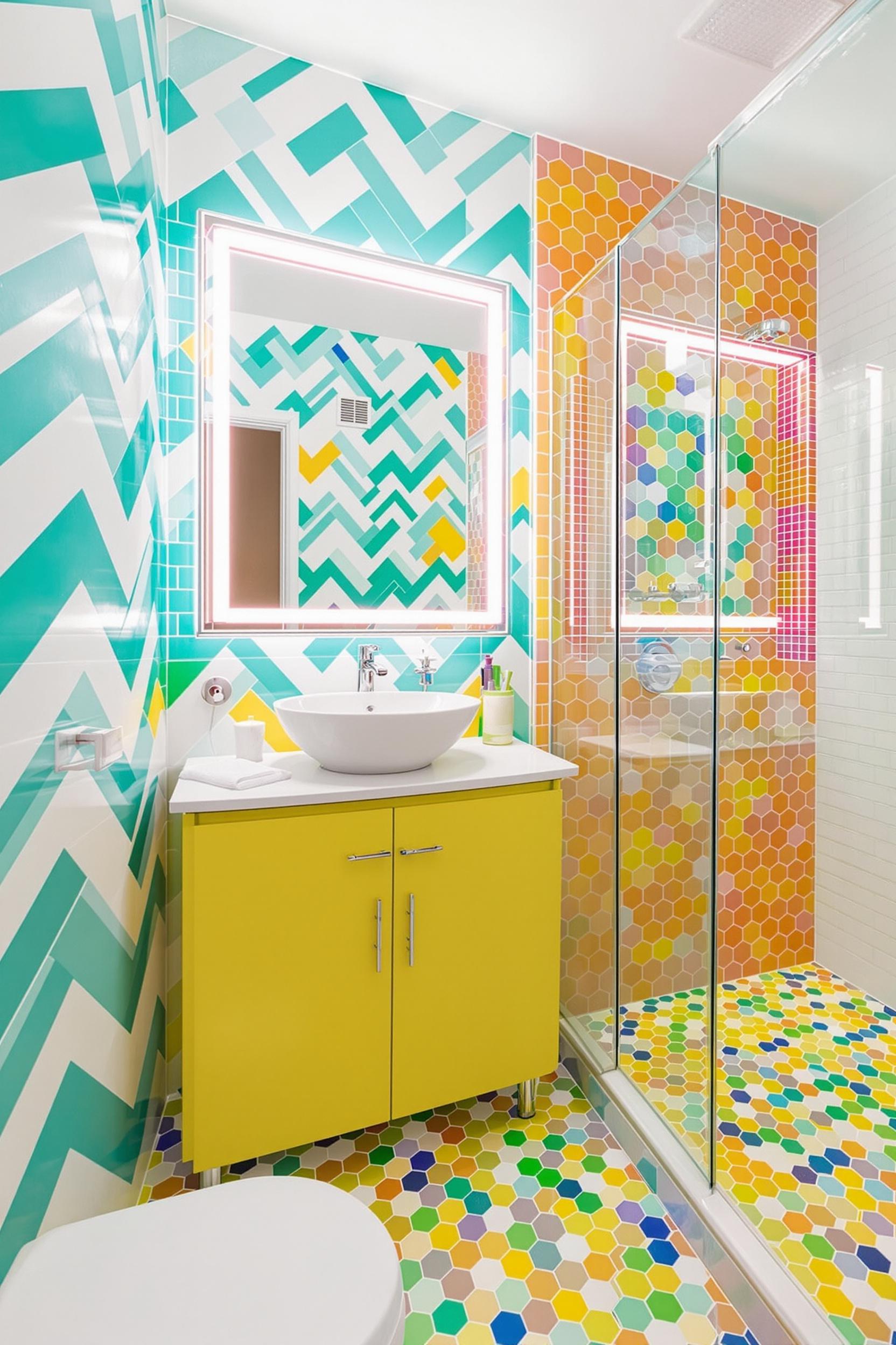 Colorful Modern Bathroom Vibes