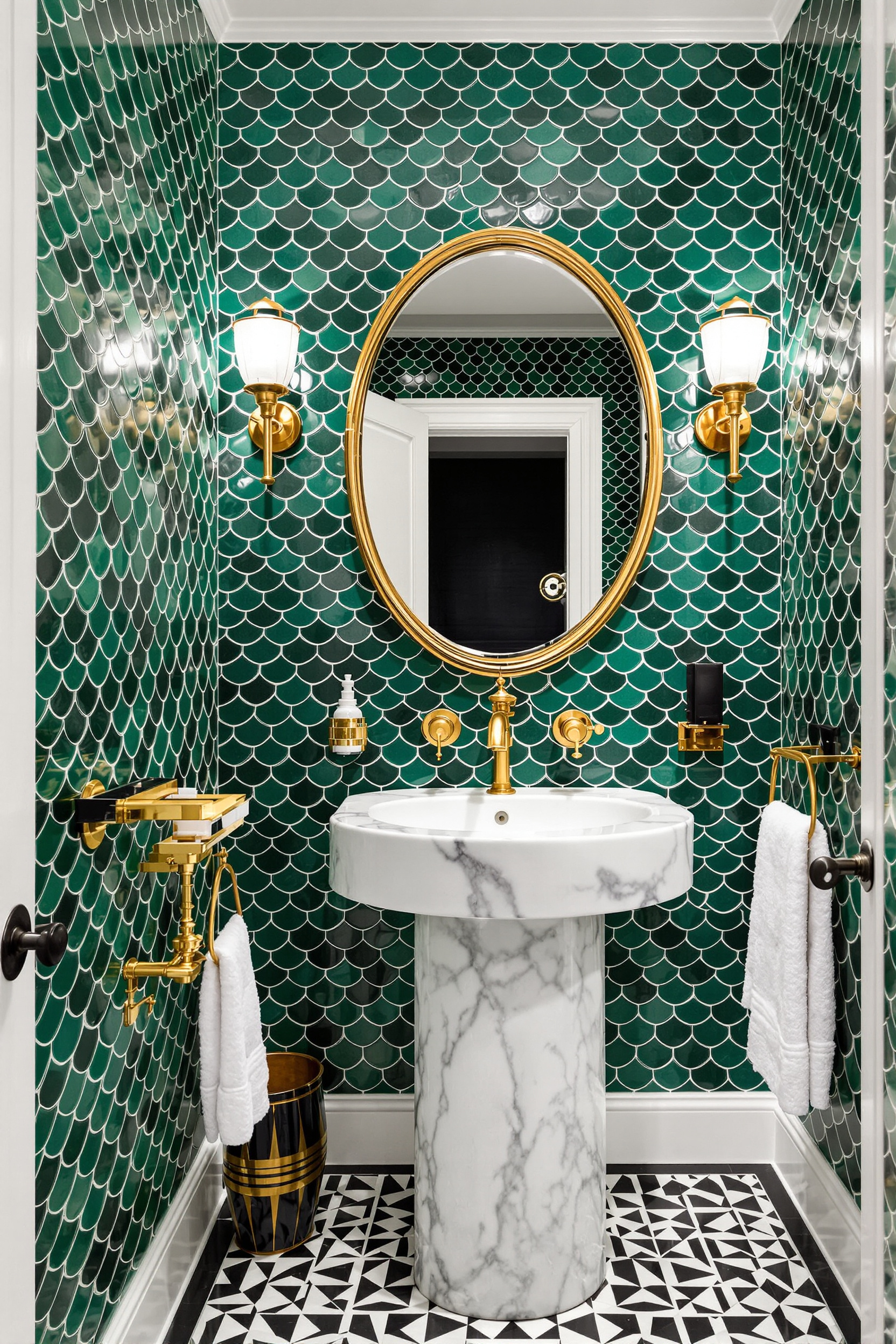 Elegant Green Bathroom Oasis