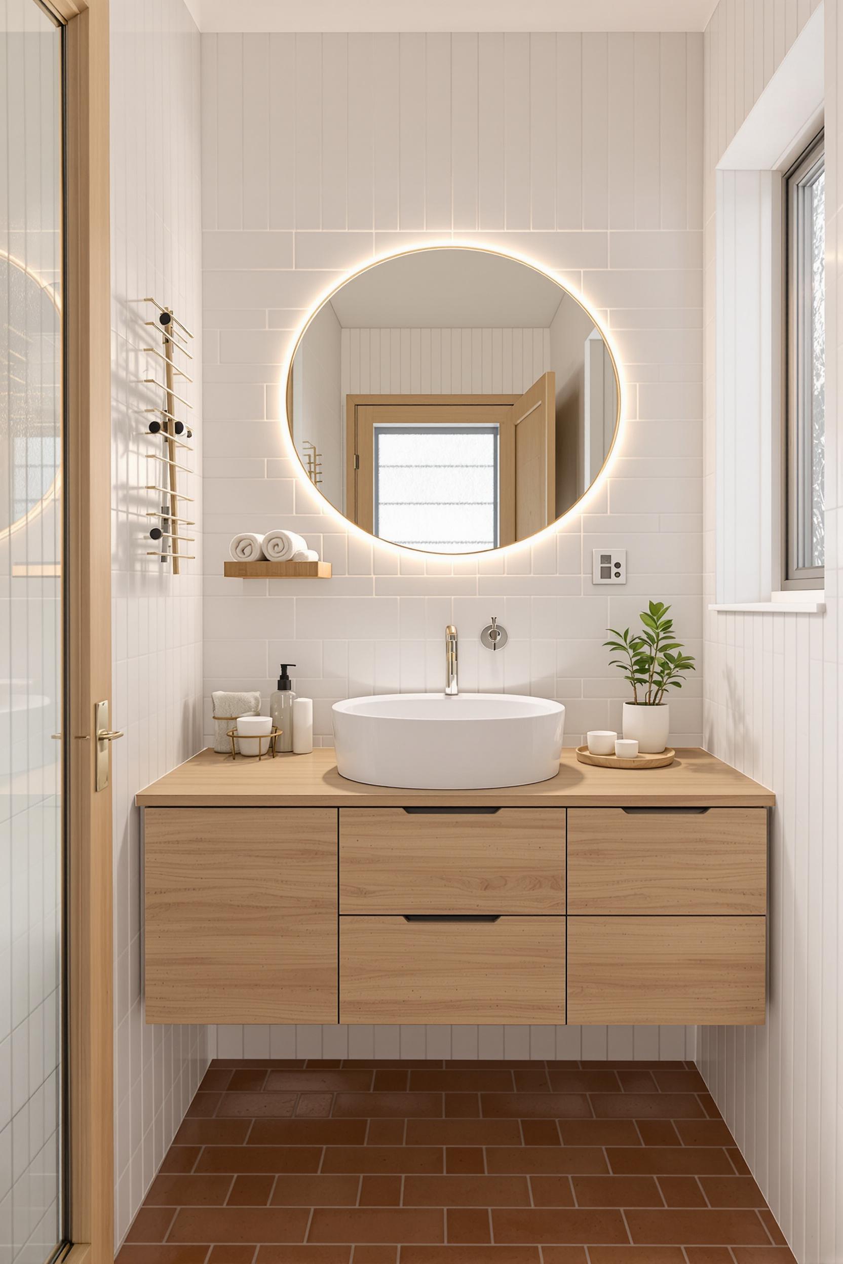 Glowing Mirror Modern Retreat