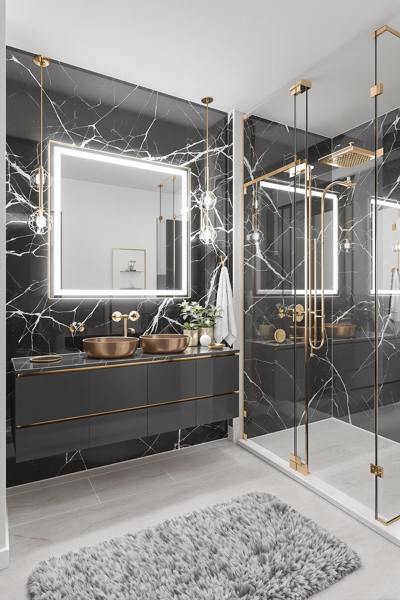 Luxe Black Marble Elegance