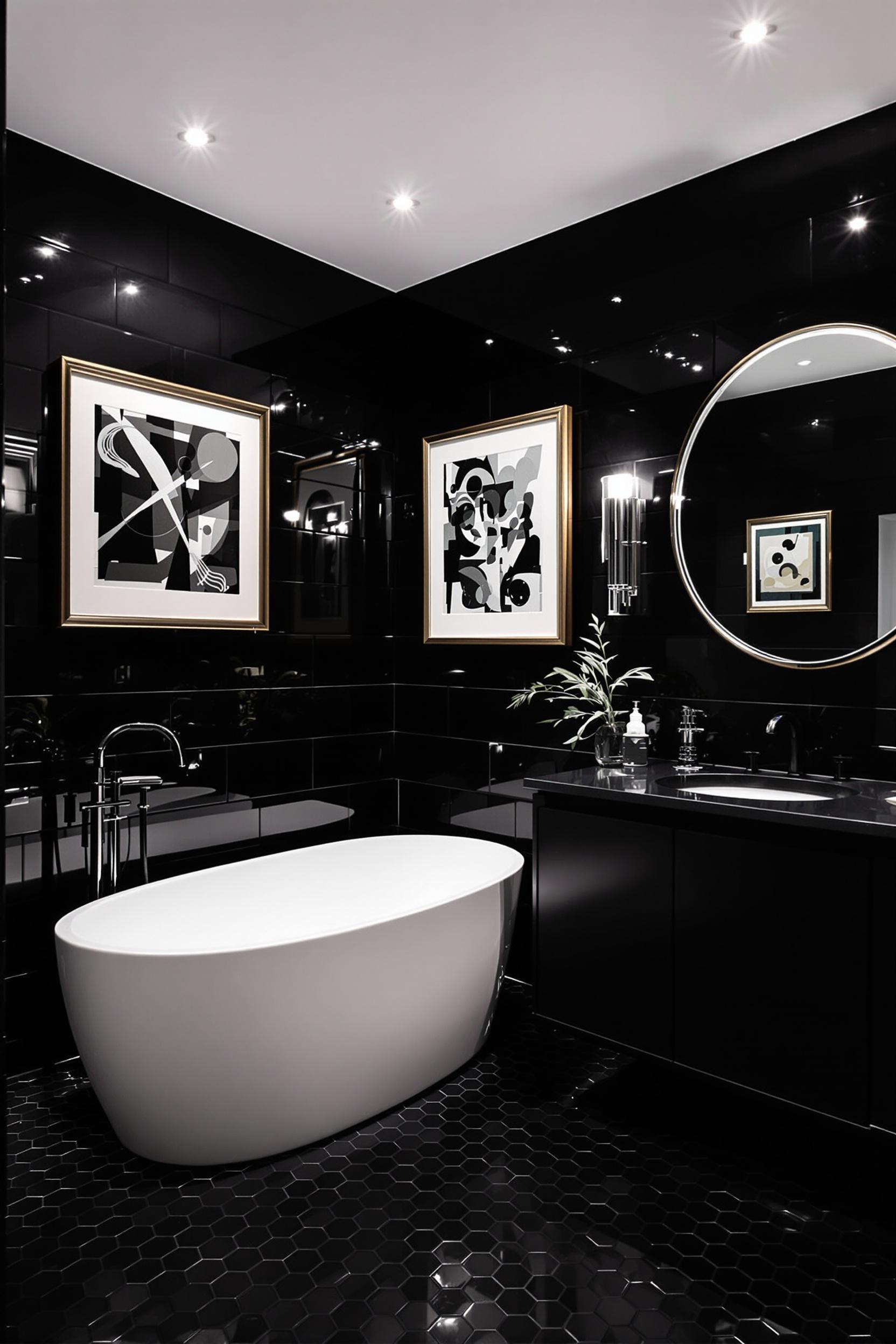 Modern Black Bathroom Elegance
