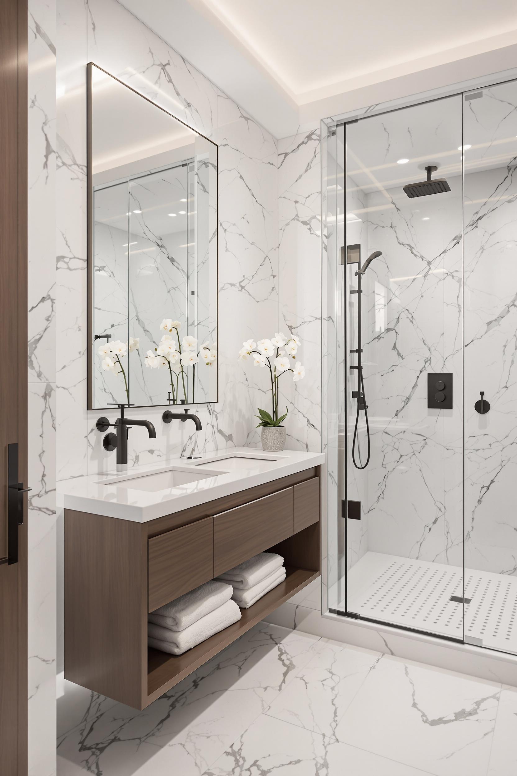 Modern Marble Bathroom Design