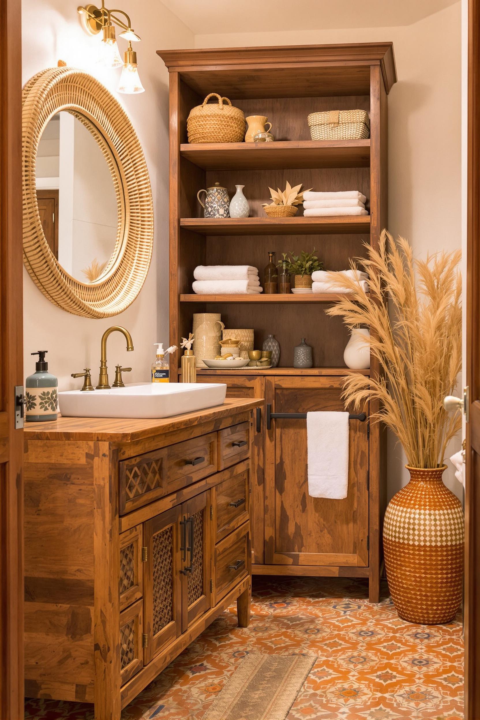 Rustic Warmth Bathroom Bliss
