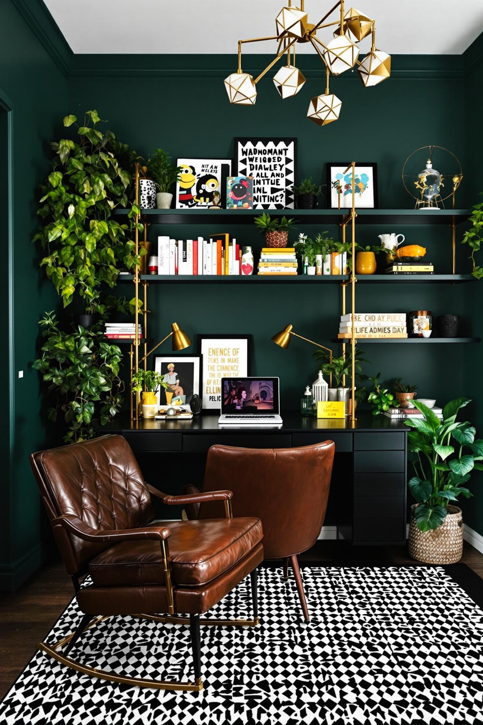 Cozy Green Workspace Retreat