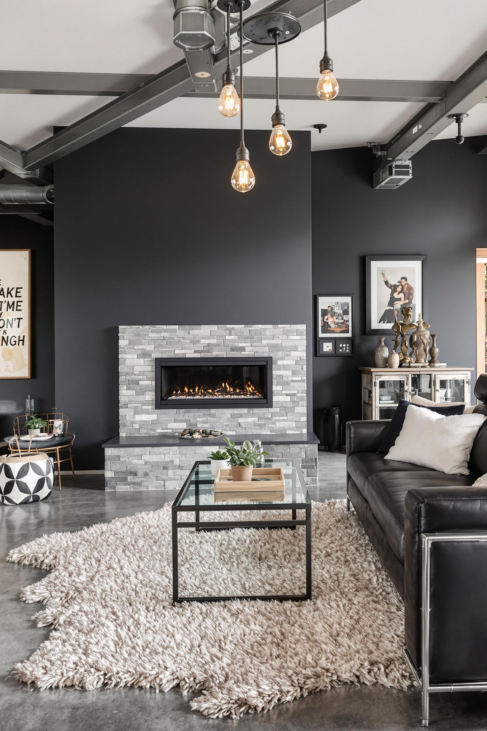 Cozy Industrial Living Space