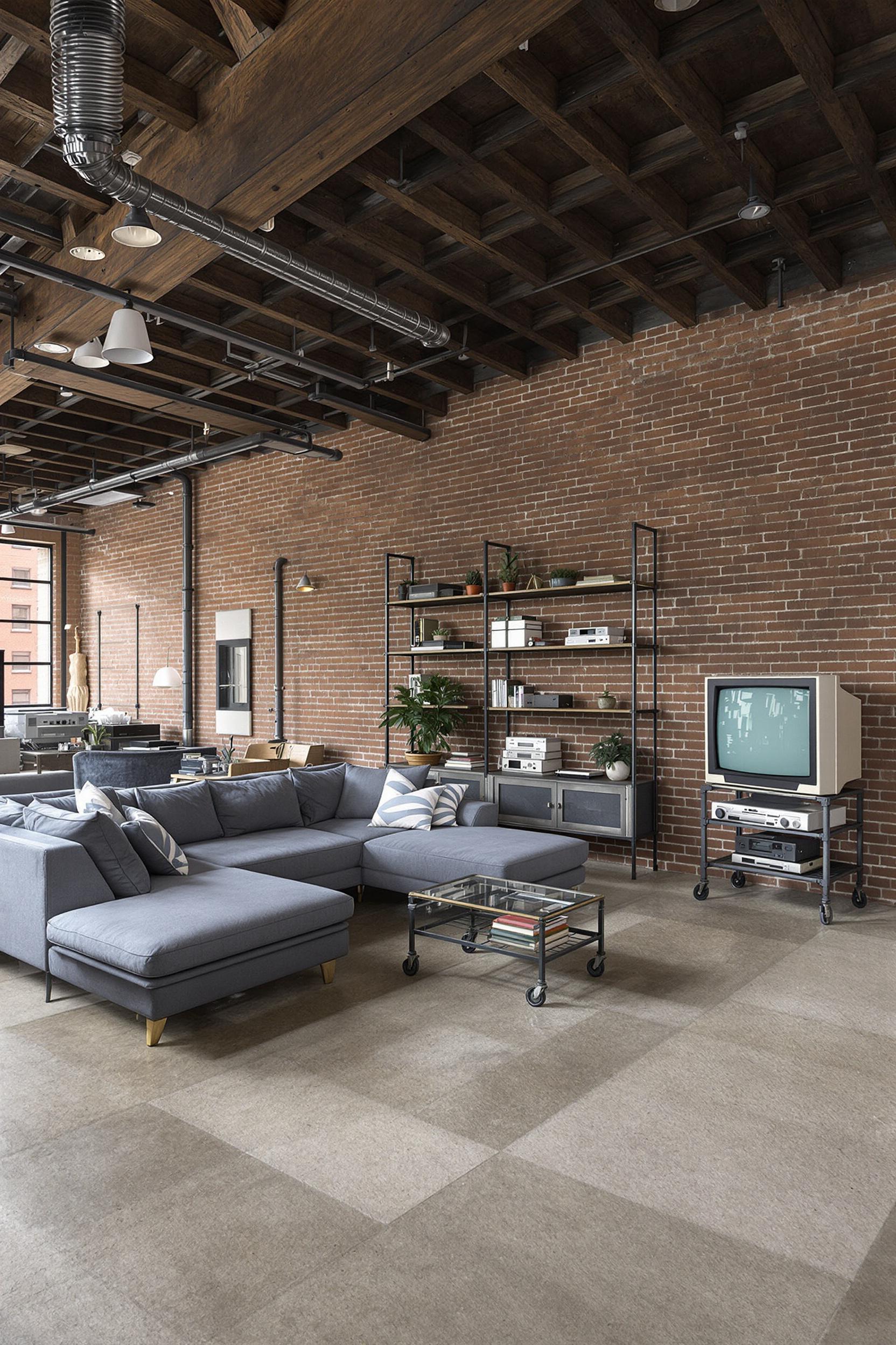 Cozy Industrial Living Space