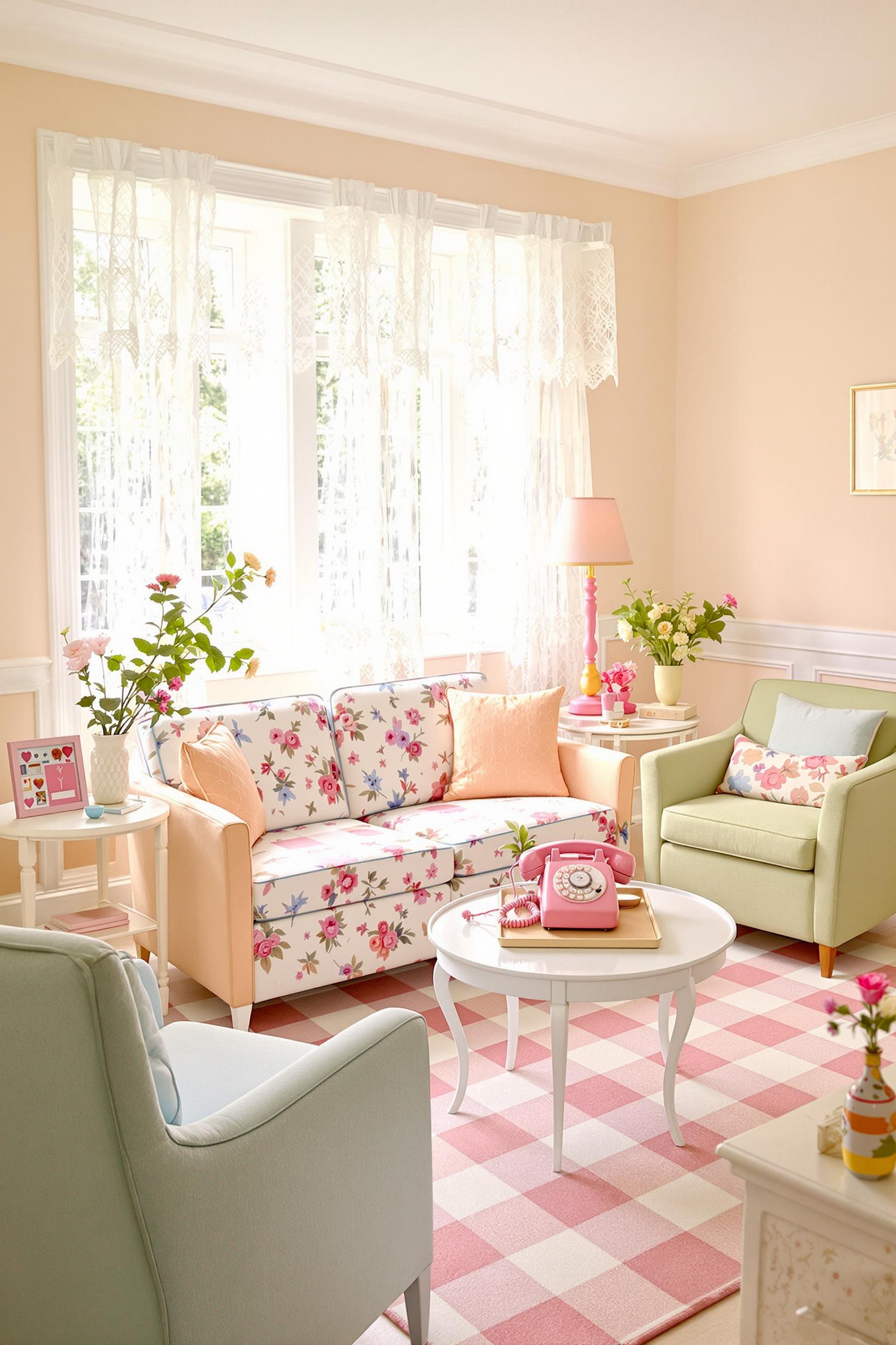 Pastel Charm Living Room