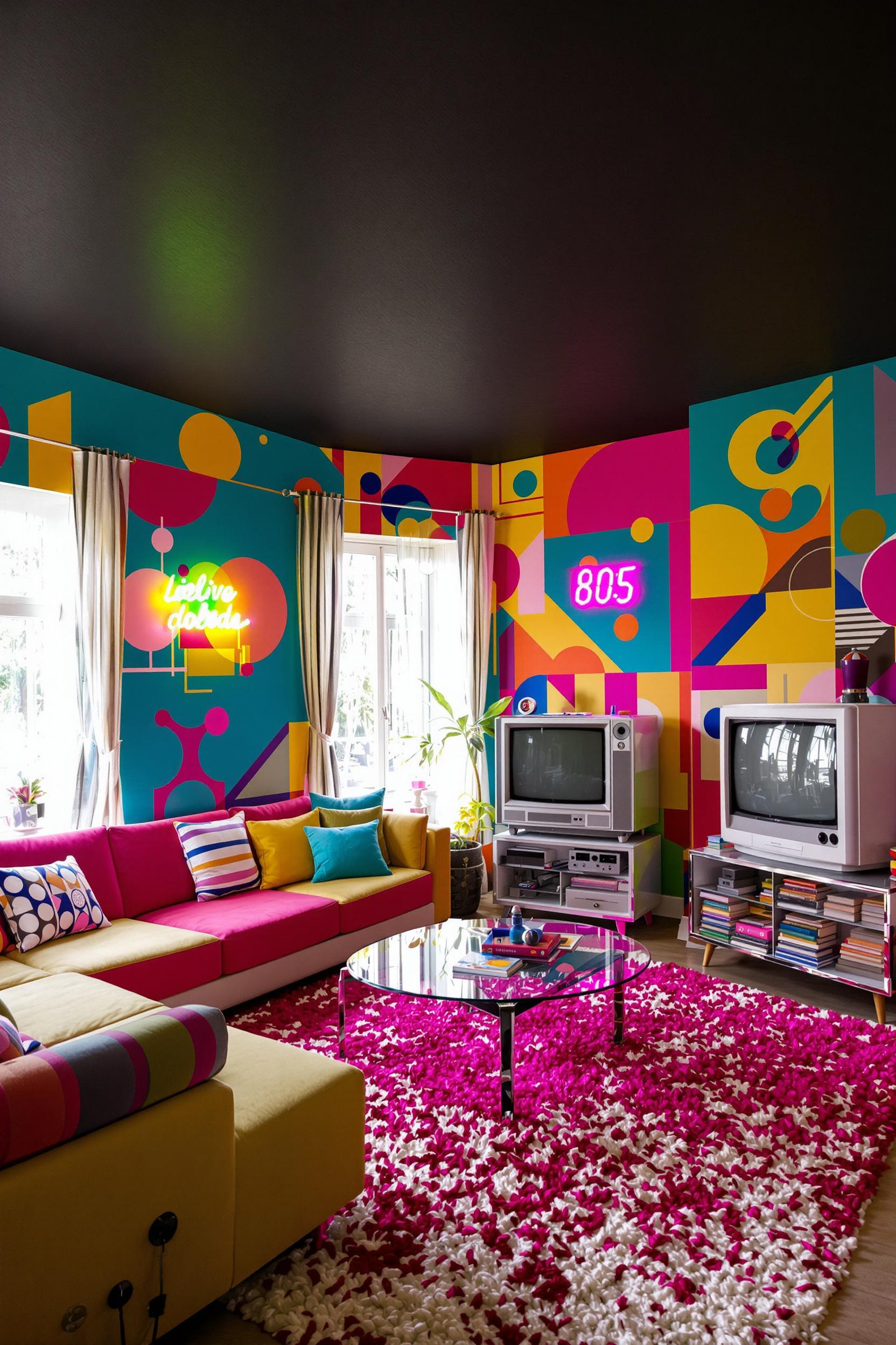 retro vibes brightly alive