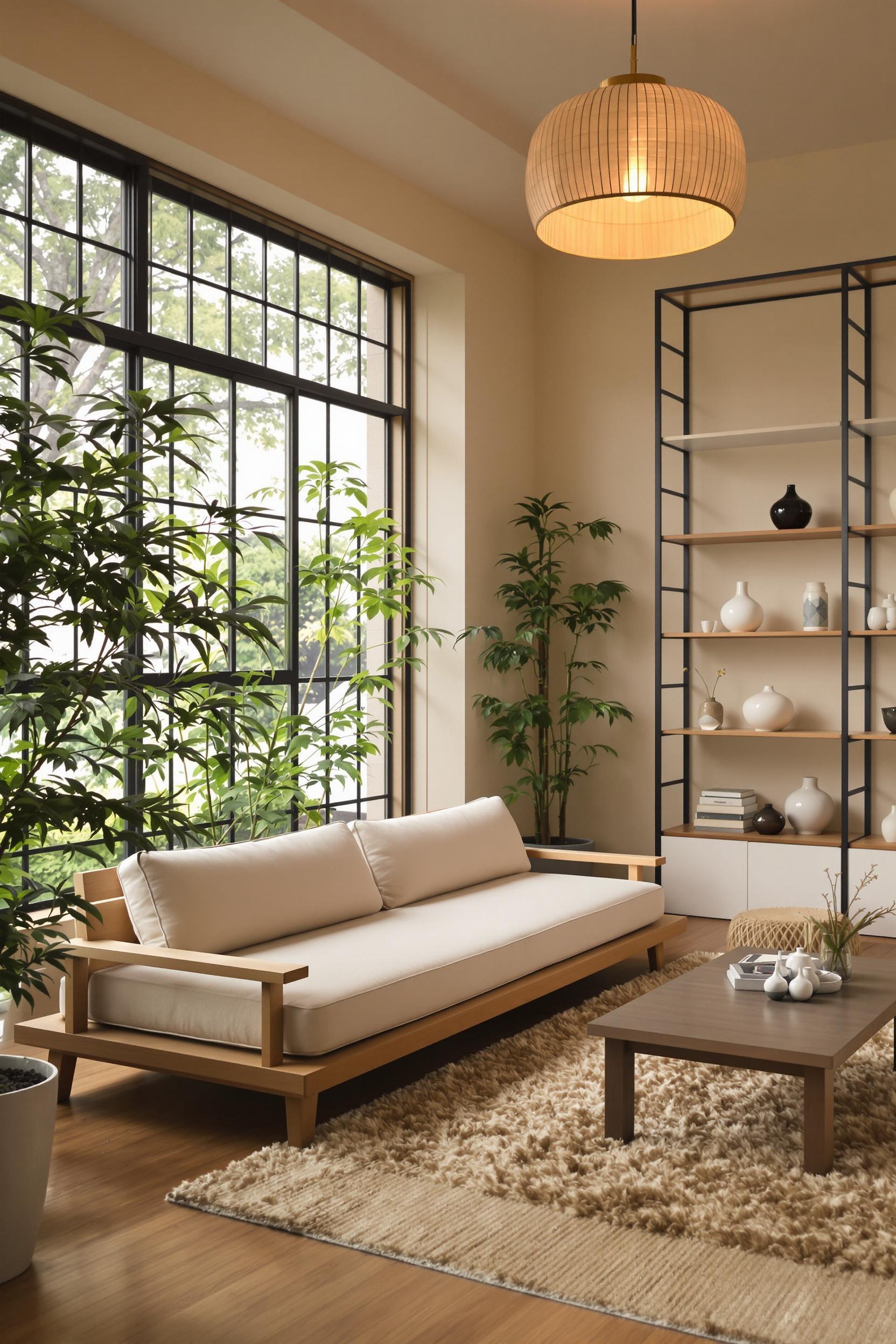 Serene Earthy Living Space