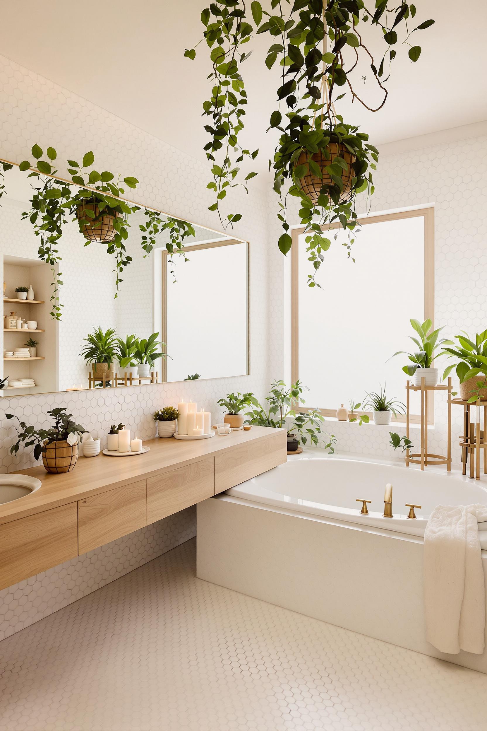 Serene Green Bathroom Oasis