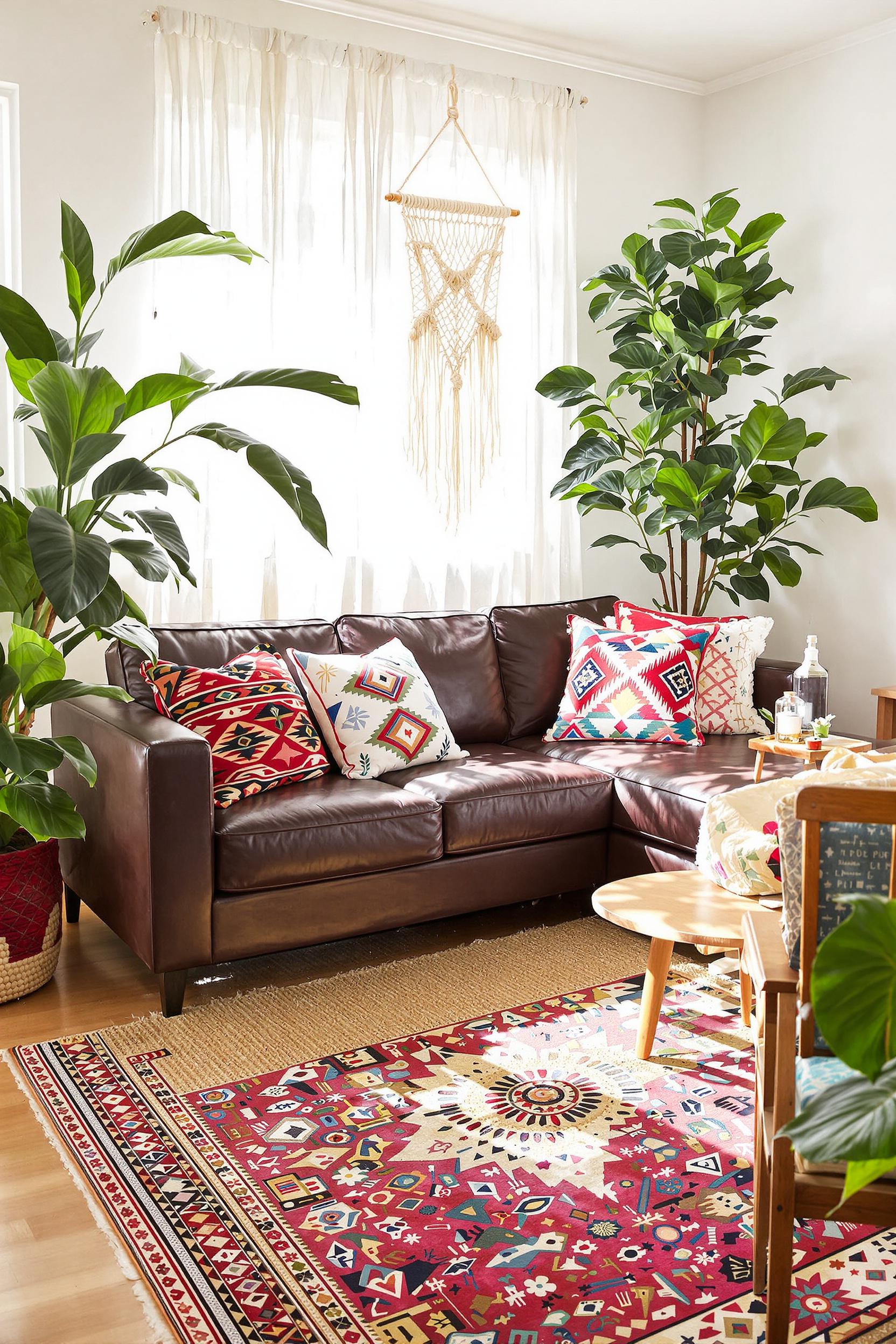 Colorful Boho Living Oasis