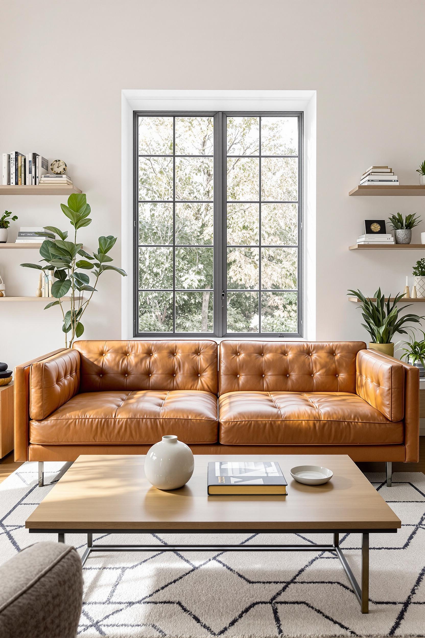 Cozy Living with Greenery