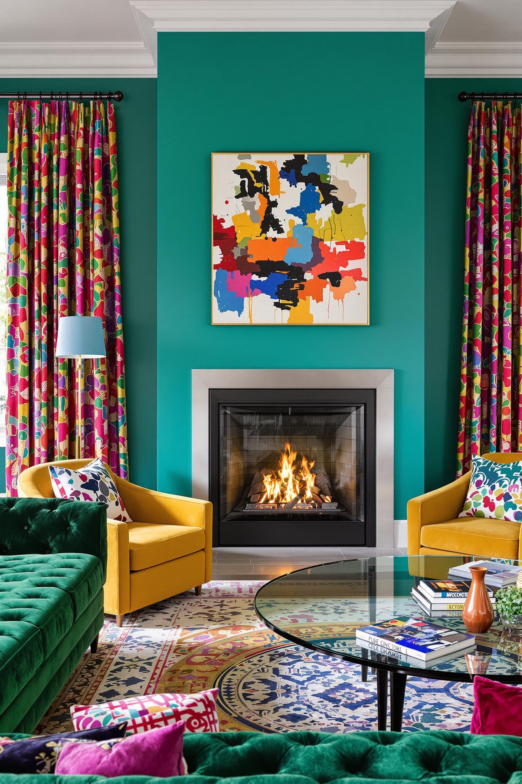 Cozy Vibrant Living Space