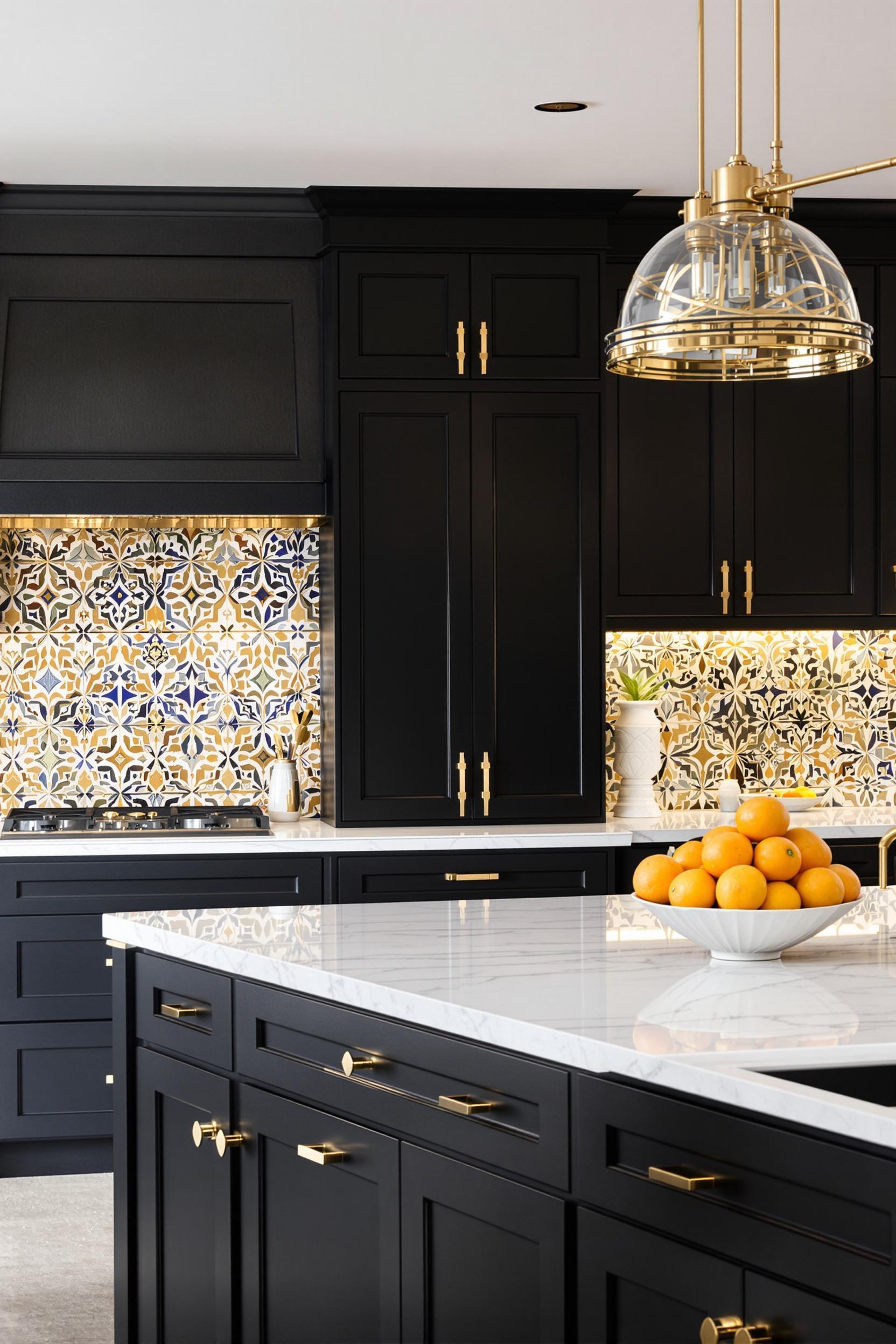 Chic Kitchen Vibrant Accents