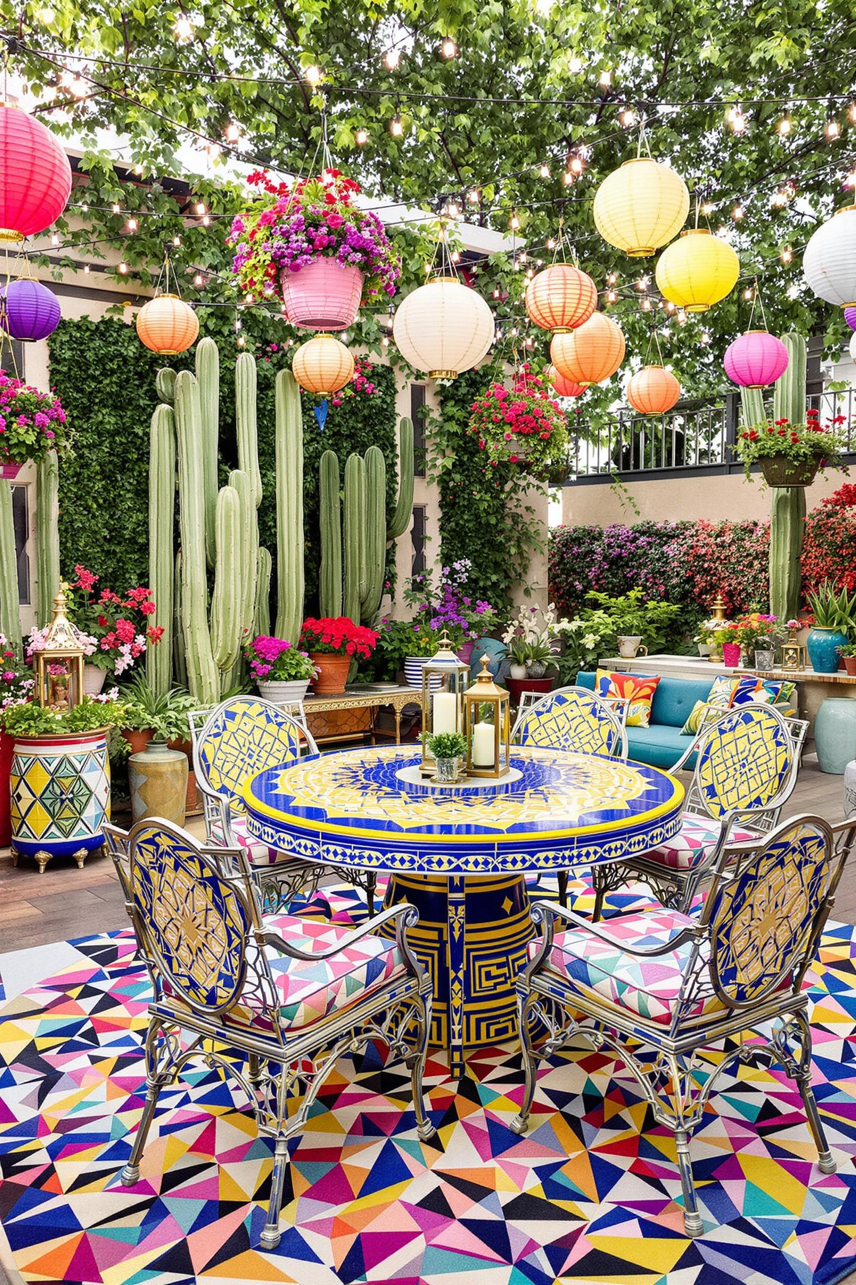 Colorful Patio Garden Escape