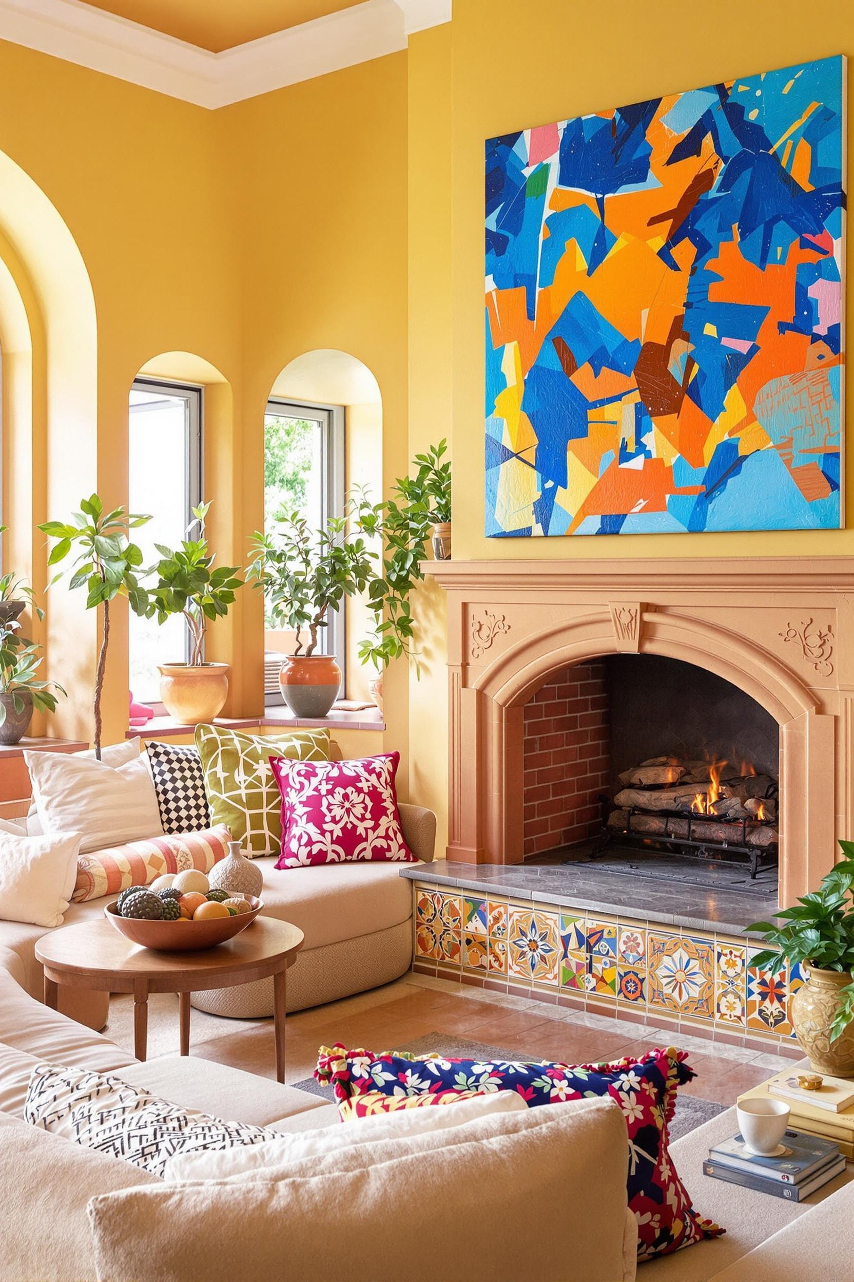 Cozy Vibrant Living Space