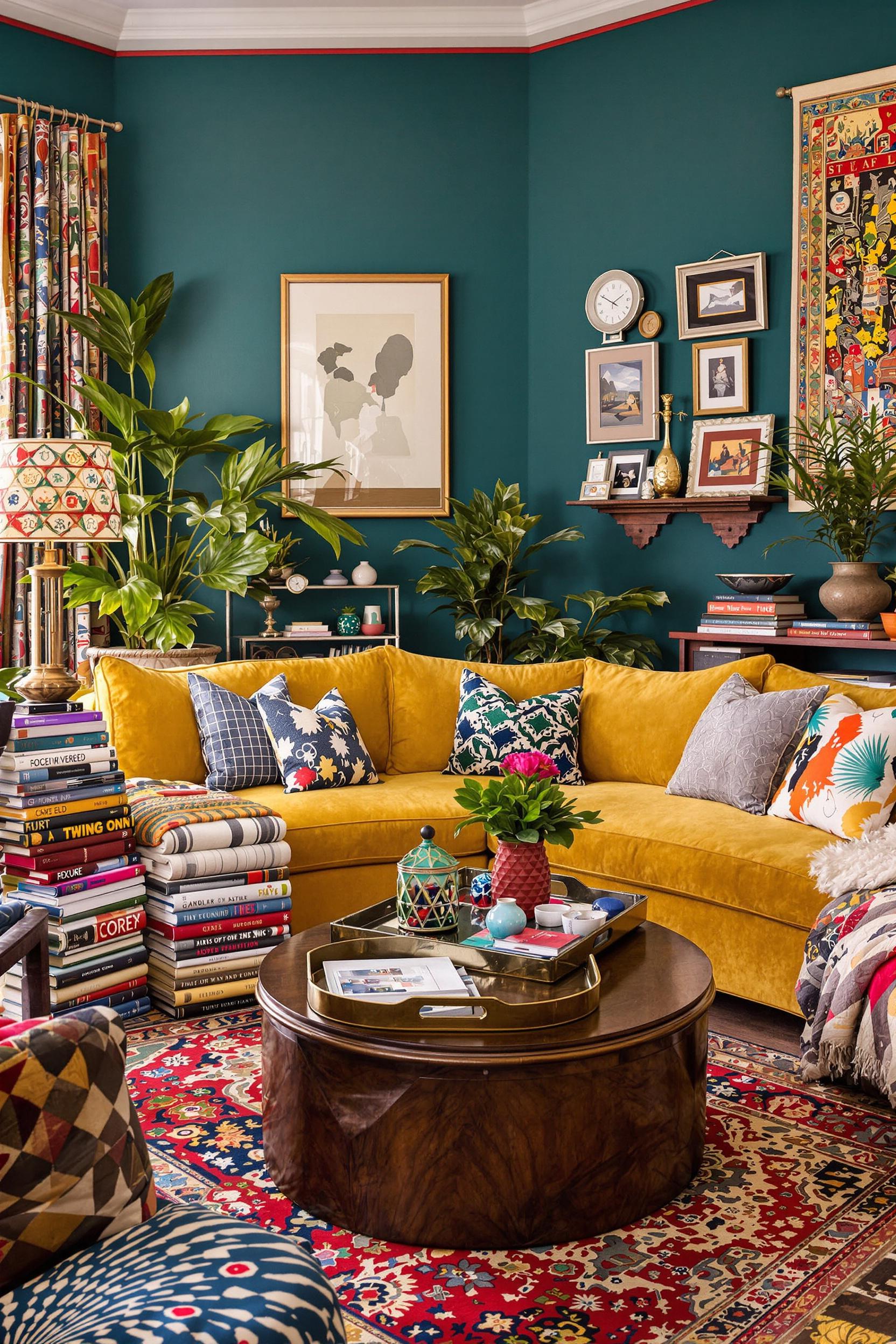 Cozy Vibrant Living Space