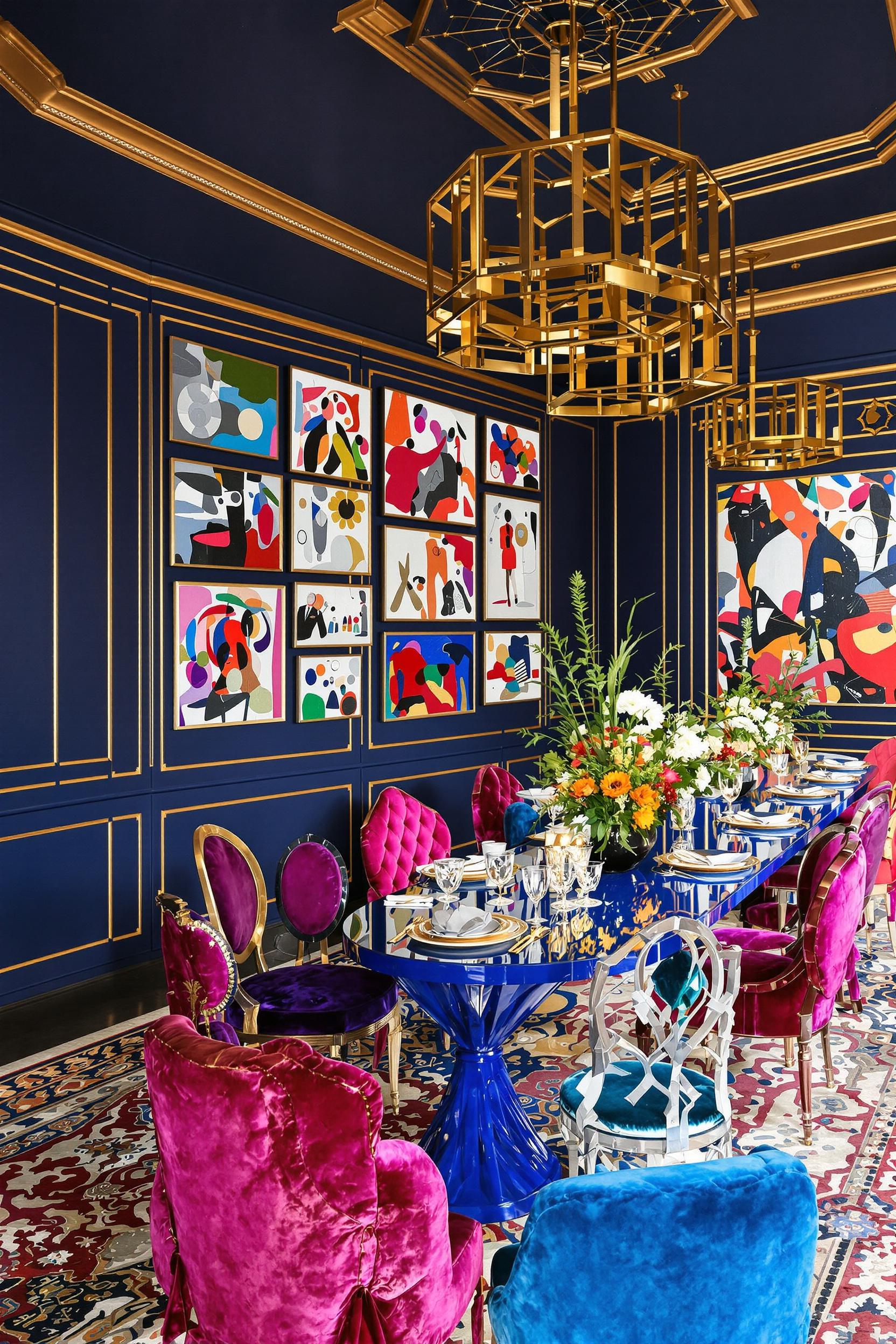 Vibrant Luxe Dining Aesthetic