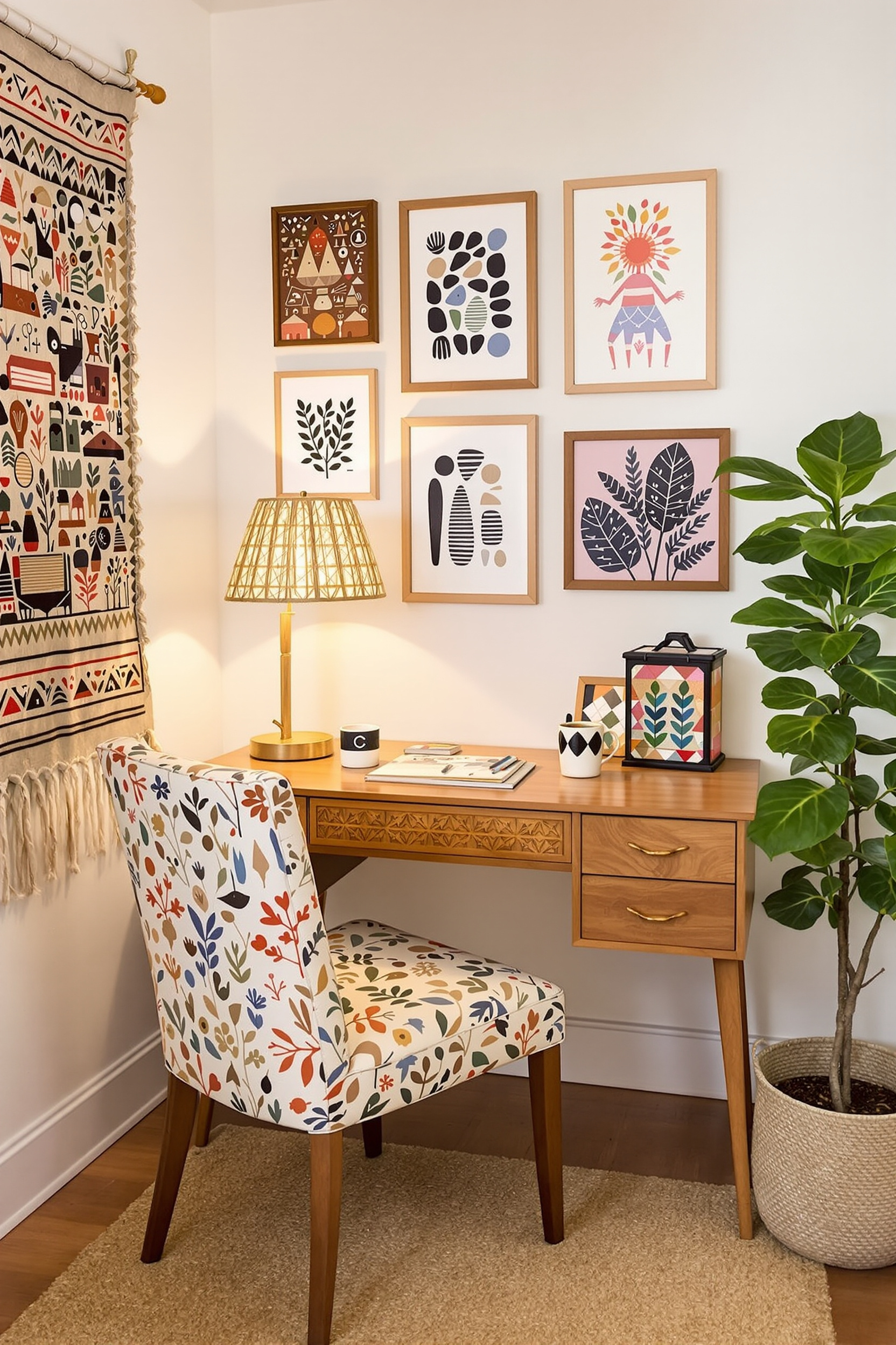 Colorful and Cozy Workspace