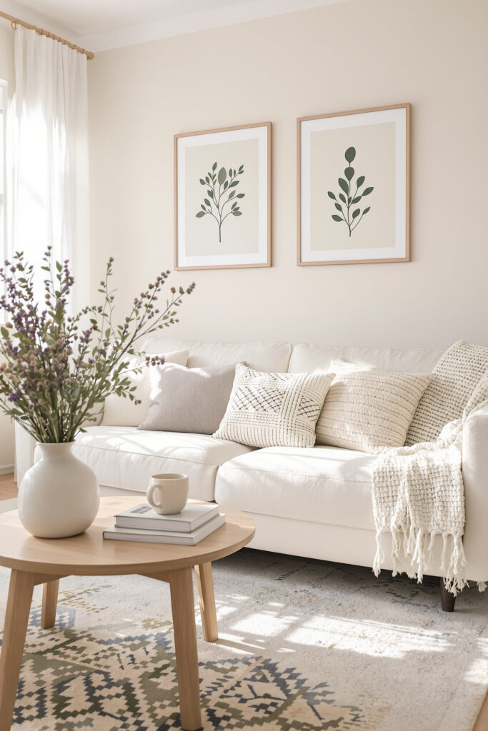 cozy neutral living space