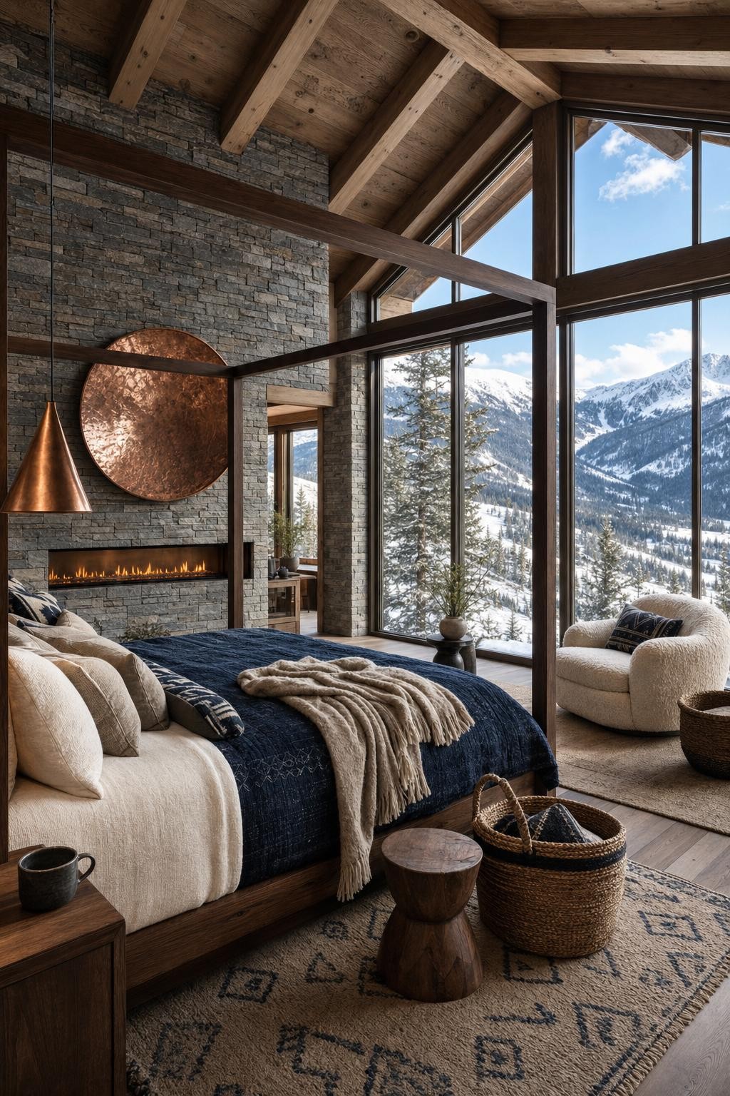 Afrohemian Bedroom With Mountain Views