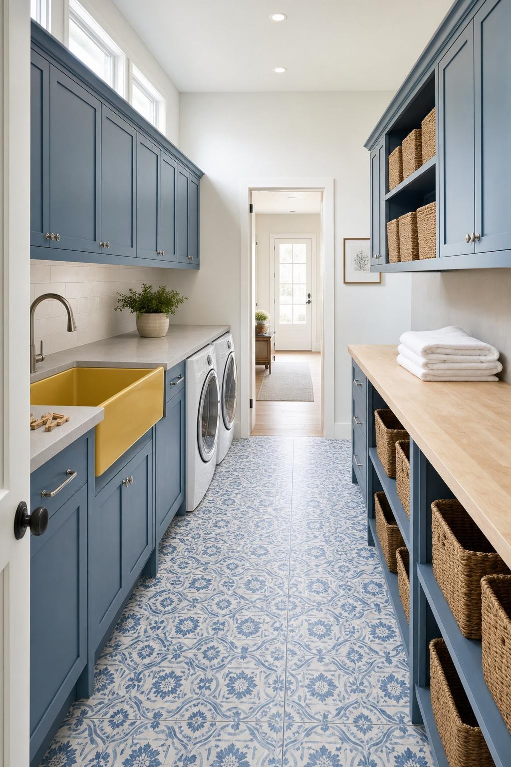 Colorful Farmhouse Laundry Room