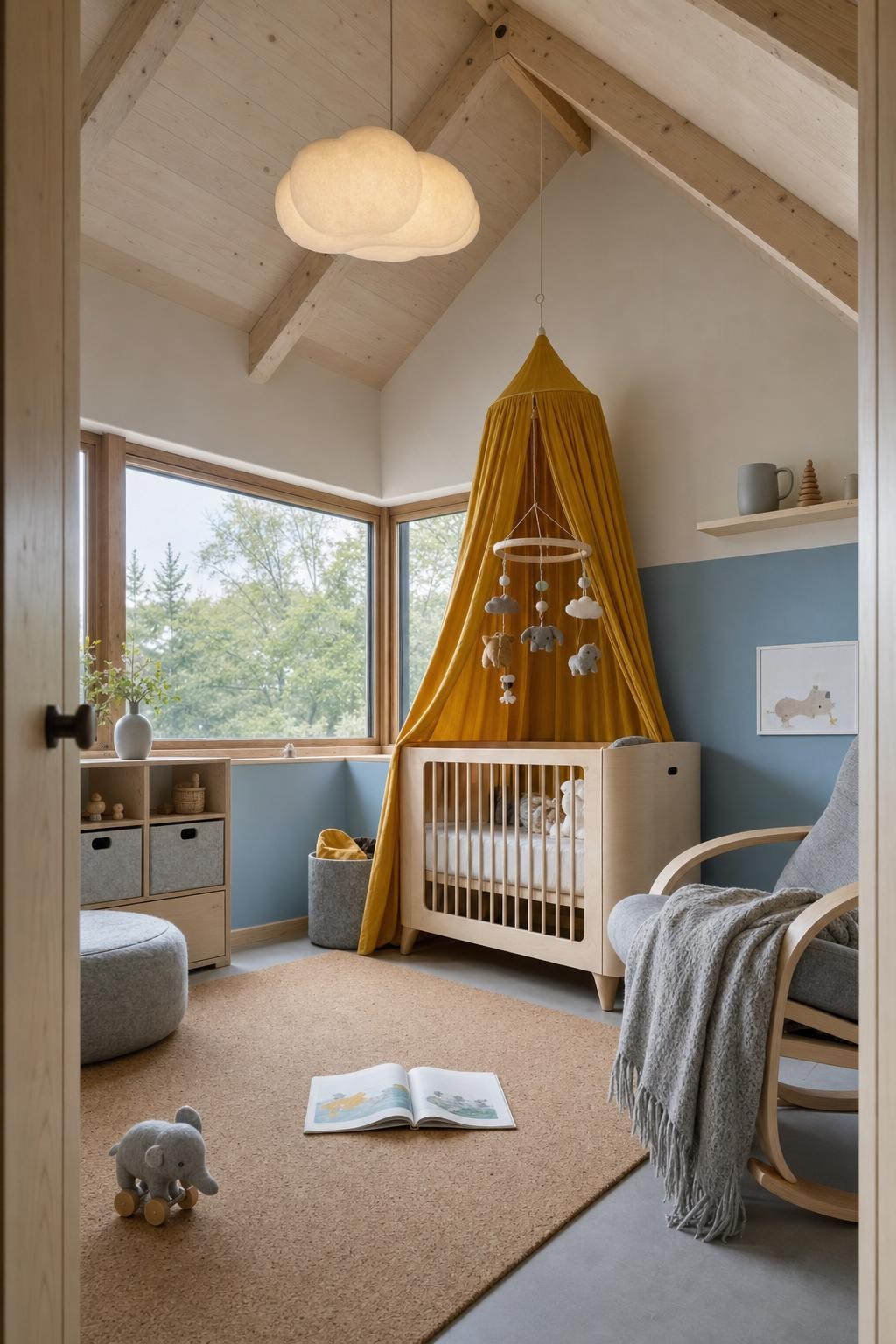 Dreamy Yellow and Blue Nursery