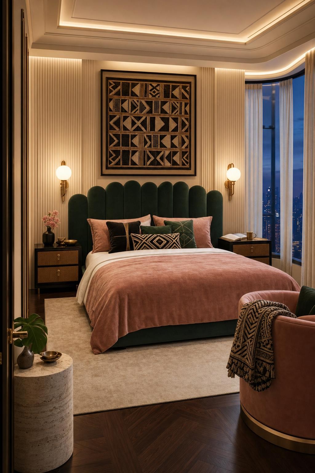 Luxurious Afrohemian Bedroom Retreat
