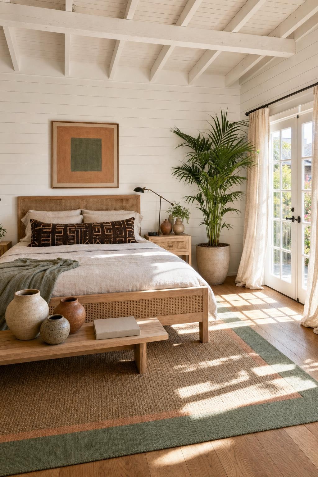 Sun Drenched Afrohemian Bedroom Retreat